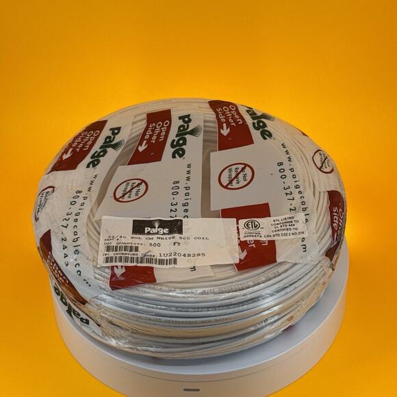 Paige Datacom 500ft Bulk Sound/Security Cable 22/4c Sol CM White - Picture 5 of 16